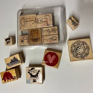 Wooden Stamp set/lot